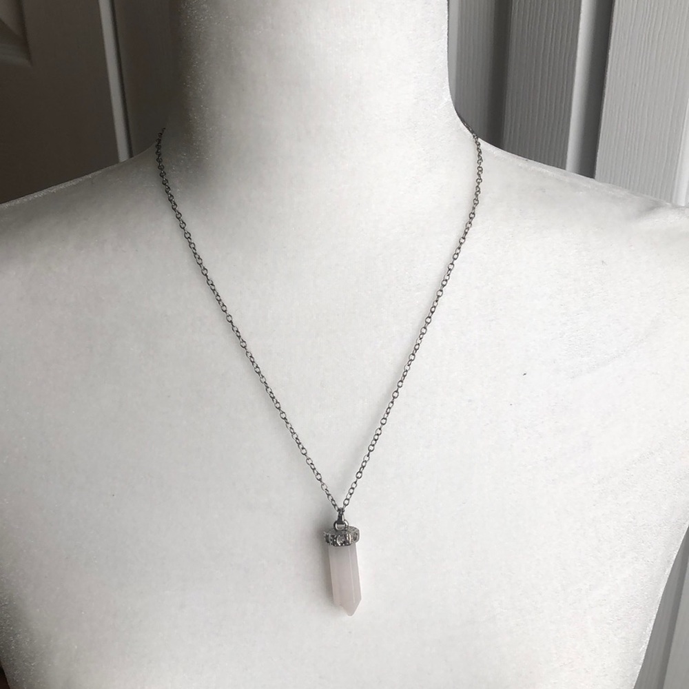 White crystal necklace.